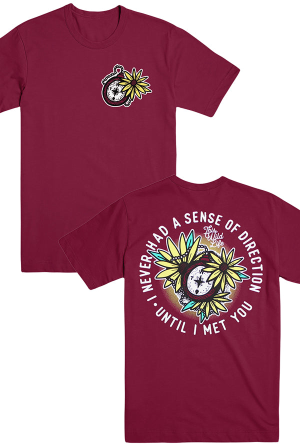 Compass Tee (Maroon)