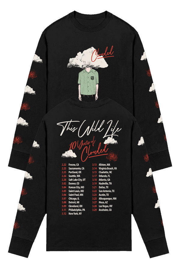 Clouded Long Sleeve Tee (Tour Dates)
