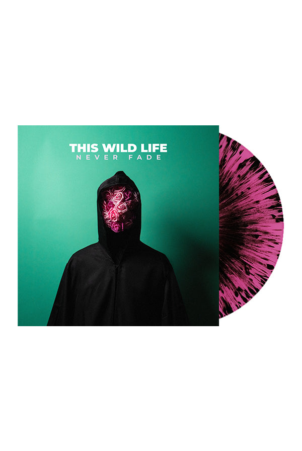 Never Fade LP (Neon Pink/Black Splatter)