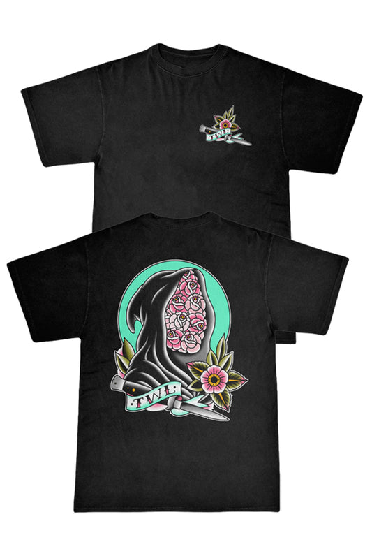 Floral Reaper T-Shirt (Black)