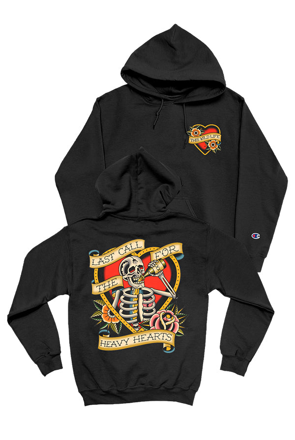 Heavy Hearts Pullover Hoodie (Black)