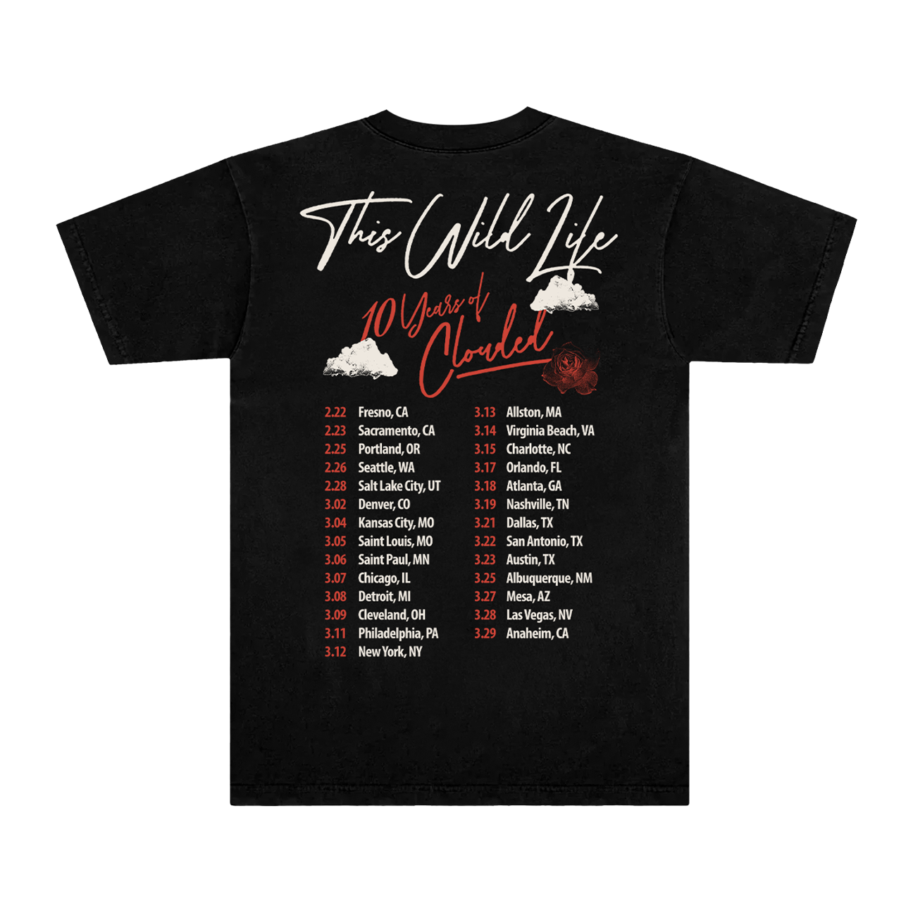 Clouded Tour Tee (Black)