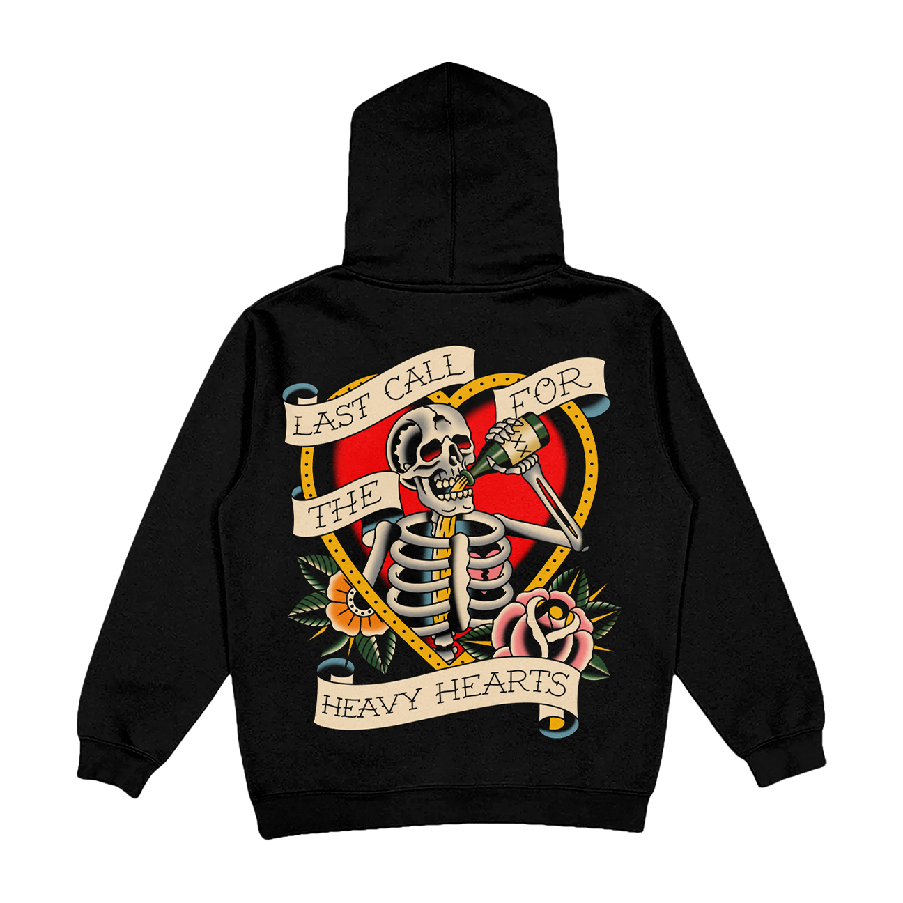 Heavy Hearts Pullover Hoodie (Black)