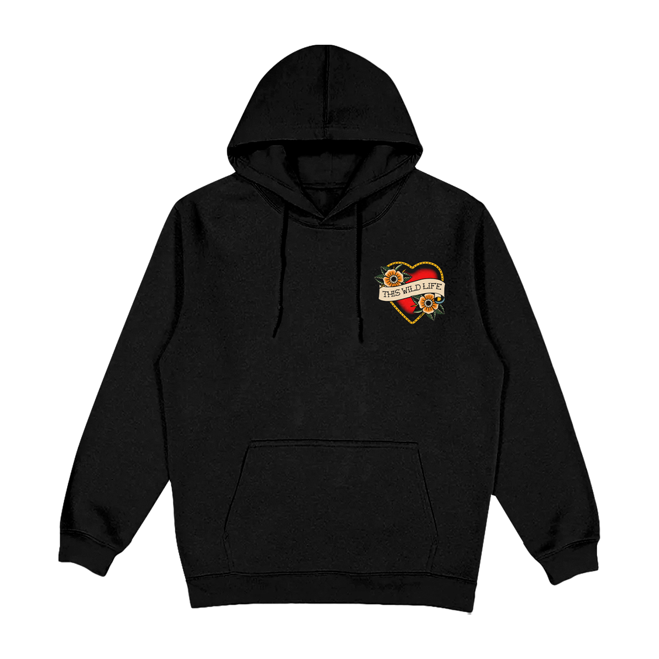 Heavy Hearts Pullover Hoodie (Black)