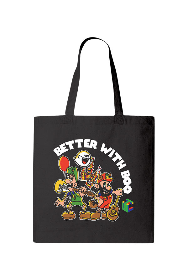 Better With Boo Tote Bag (Black)